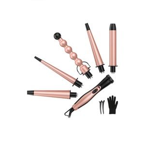 5 in 1 Curling Wand Set BESTOPE PRO Interchangeable Curling Iron